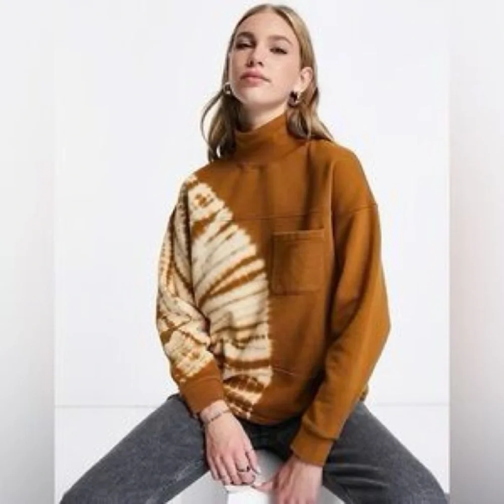 Madewell Tie-Dye (Re)sourced Cotton Mockneck Pocket Sweatshirt